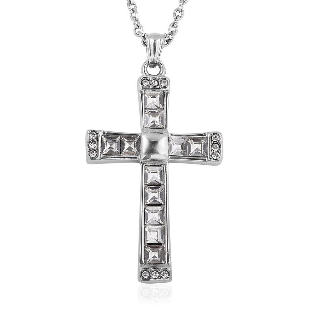 Cross Pendant Austrian Crystal 20 in Chain